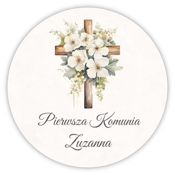 Naklejki okrągłe na komunię -