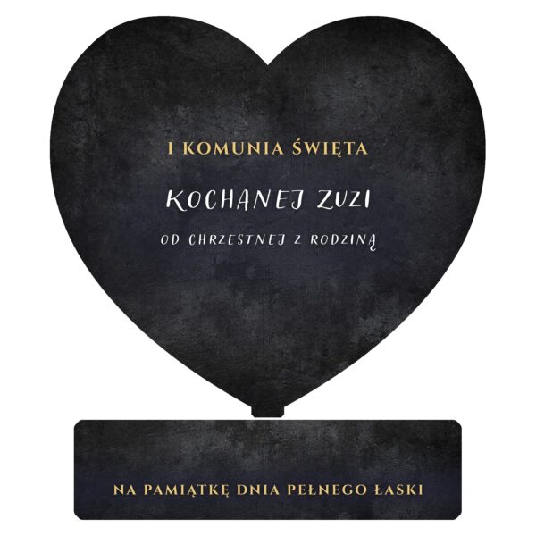 Serce pamiątkowe na komunię -