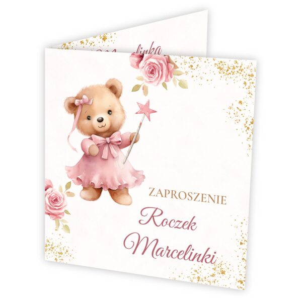 Zaproszenie na roczek z miejscem na gości -