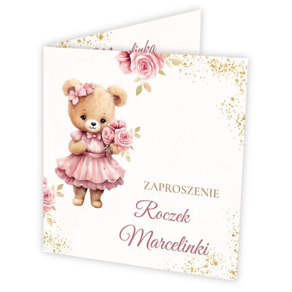 Zaproszenie na roczek z miejscem na gości -