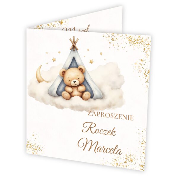 Zaproszenie na roczek z miejscem na gości -