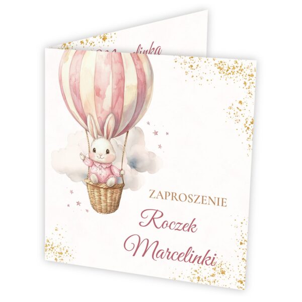 Zaproszenie na roczek z miejscem na gości -