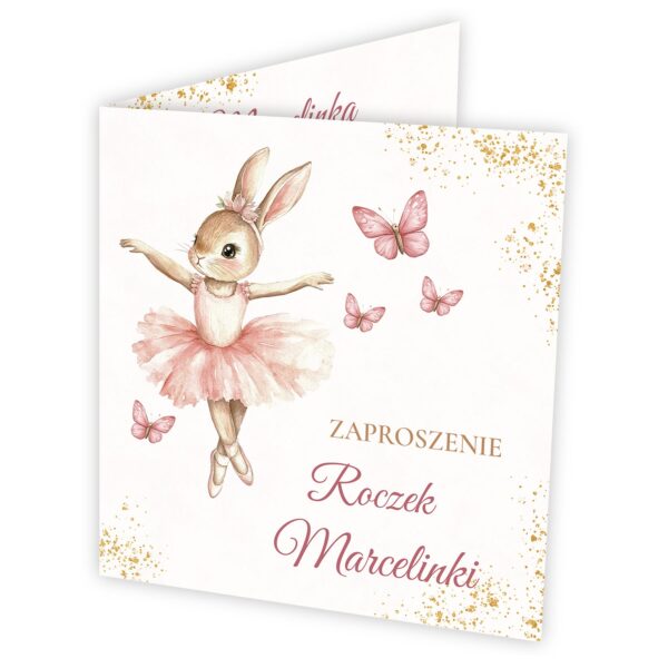 Zaproszenie na roczek z miejscem na gości -