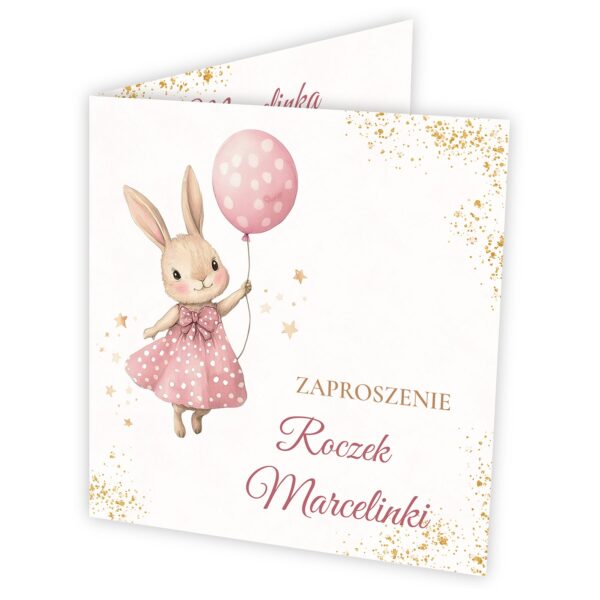 Zaproszenie na roczek z pełną personalizacją -