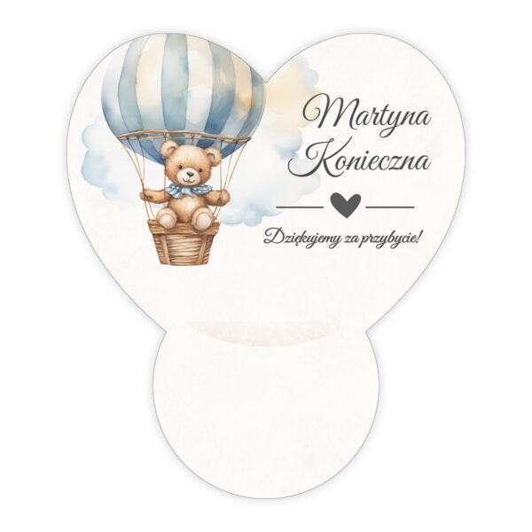 Podziękowanie dla gości Ferrero z winietką na roczek -