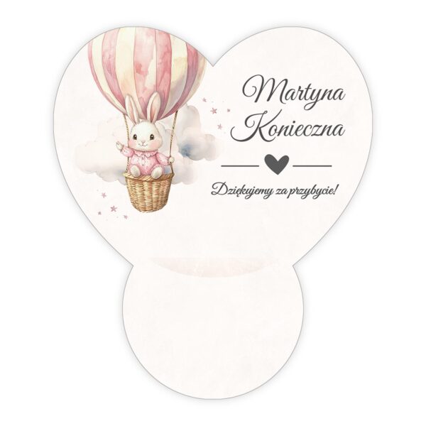 Podziękowanie dla gości Ferrero z winietką na roczek -