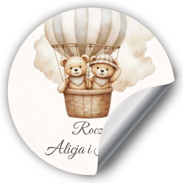 Naklejki okrągłe na roczek -