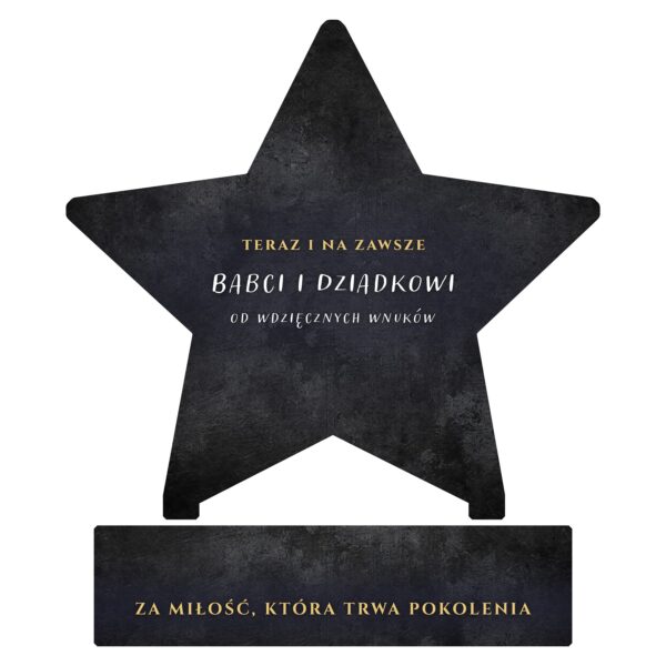 Gwiazdka pamiątkowa na rocznicę ślubu dla dziadków -
