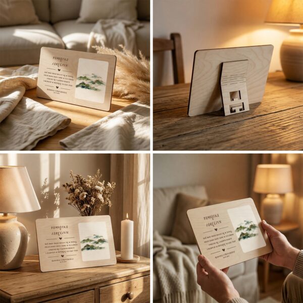 Drewniana tabliczka pamiątkowa na zaręczyny -