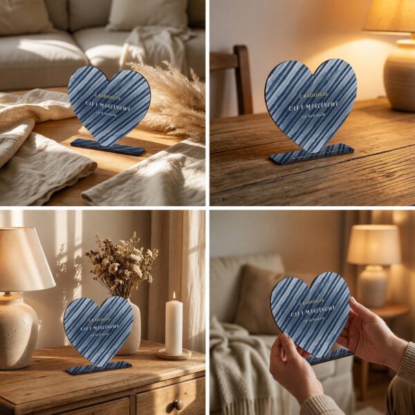 Serce pamiątkowe na zaręczyny -