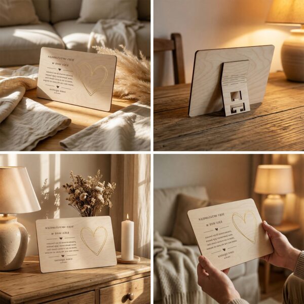 Drewniana tabliczka pamiątkowa na Dzień Ojca dla Taty -