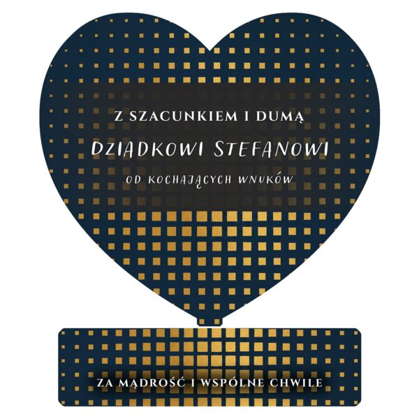 Serce pamiątkowe na Dzień Dziadka dla Dziadka -