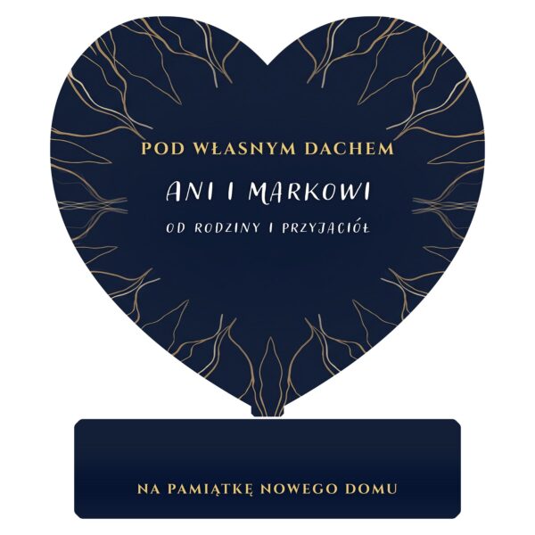 Serce pamiątkowe na nowy dom -