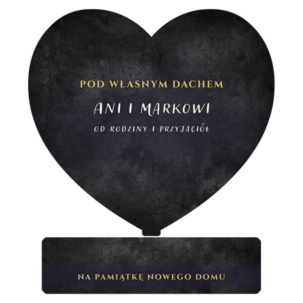 Serce pamiątkowe na nowy dom -