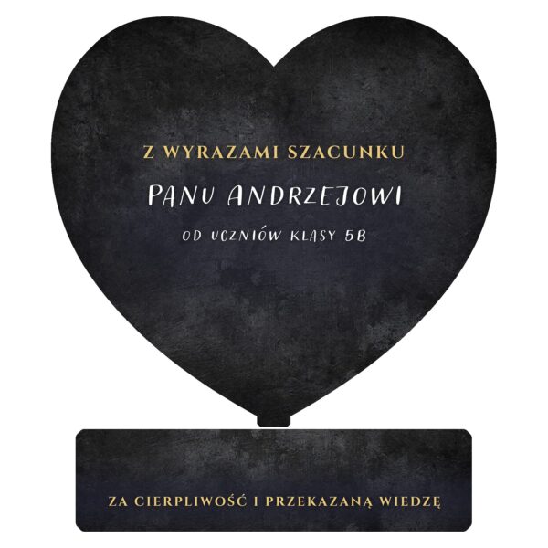 Serce pamiątkowe na Dzień Nauczyciela dla nauczyciela -