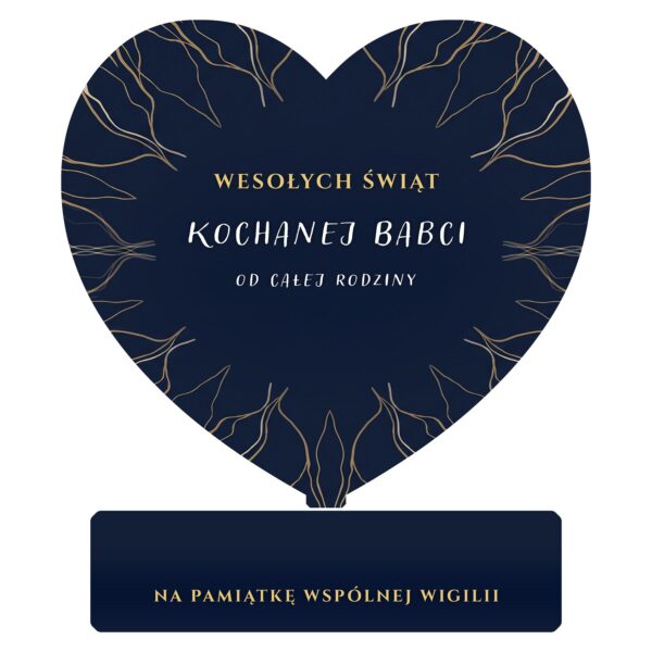 Serce pamiątkowe na Boże Narodzenie -