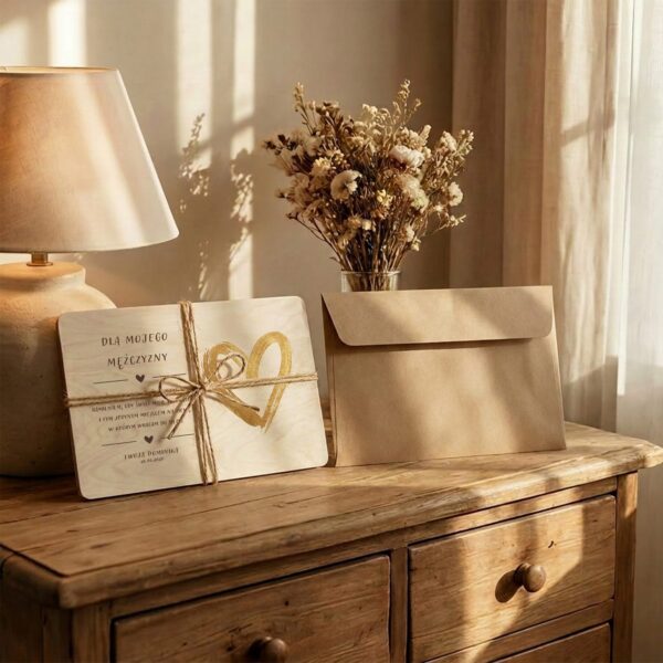 Drewniana tabliczka pamiątkowa dla Niego -