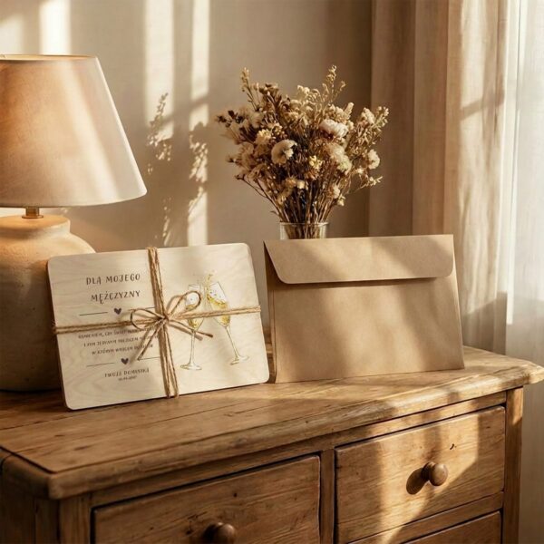 Drewniana tabliczka pamiątkowa dla Niego -