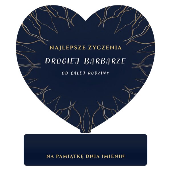 Serce pamiątkowe na imieniny -