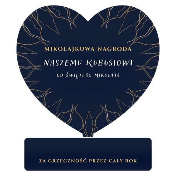 Serce pamiątkowe na mikołajki -