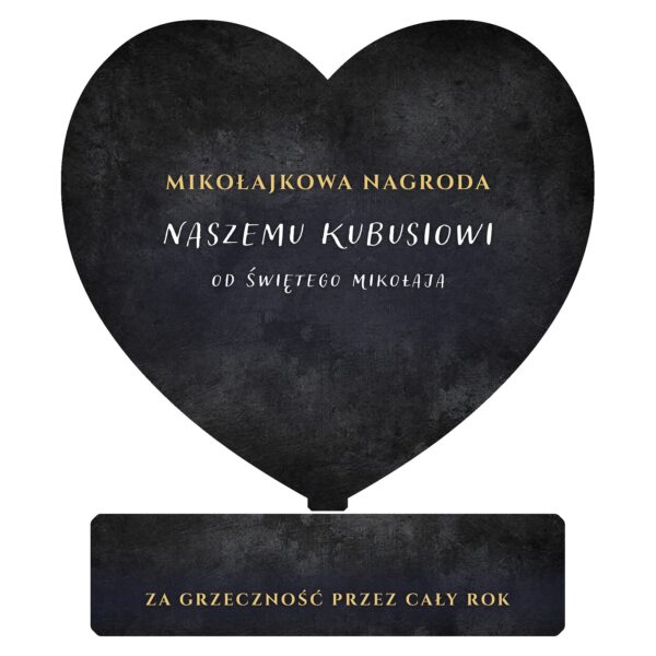 Serce pamiątkowe na mikołajki -