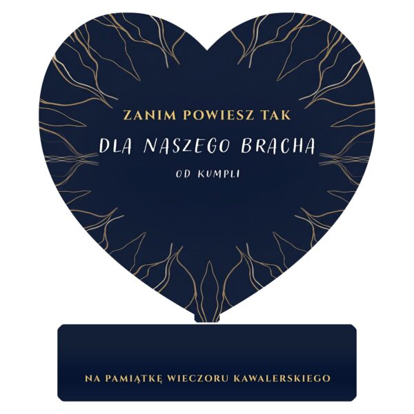 Serce pamiątkowe na wieczór kawalerski -